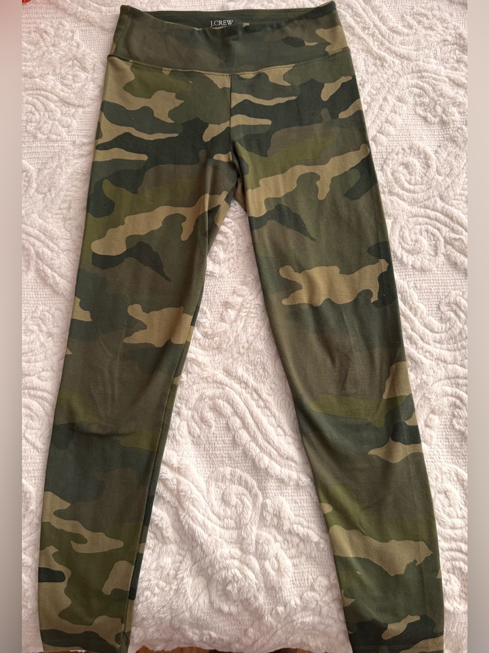 J. Crew Camo Leggings in Olive and Khaki